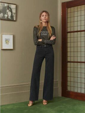 J Brand x Bella Freud High Rise Straight Jeans in Overthrowjane